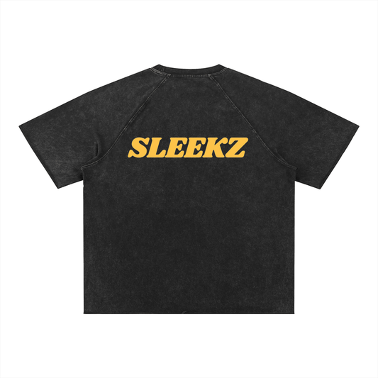 Unisex Mineral Wash Raw Edge T-Shirt - SLEEKZ