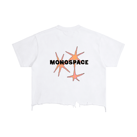 White SLEEKZ MONOSPACE Vintage Tee - SLEEKZ