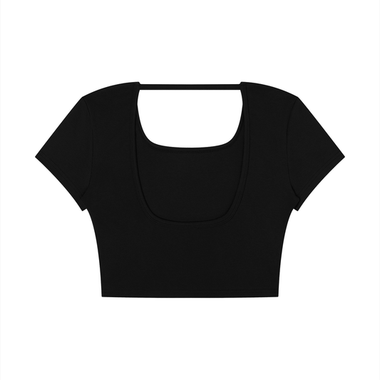 Women's Square Neck Crop T-Shirt - SLEEKZ