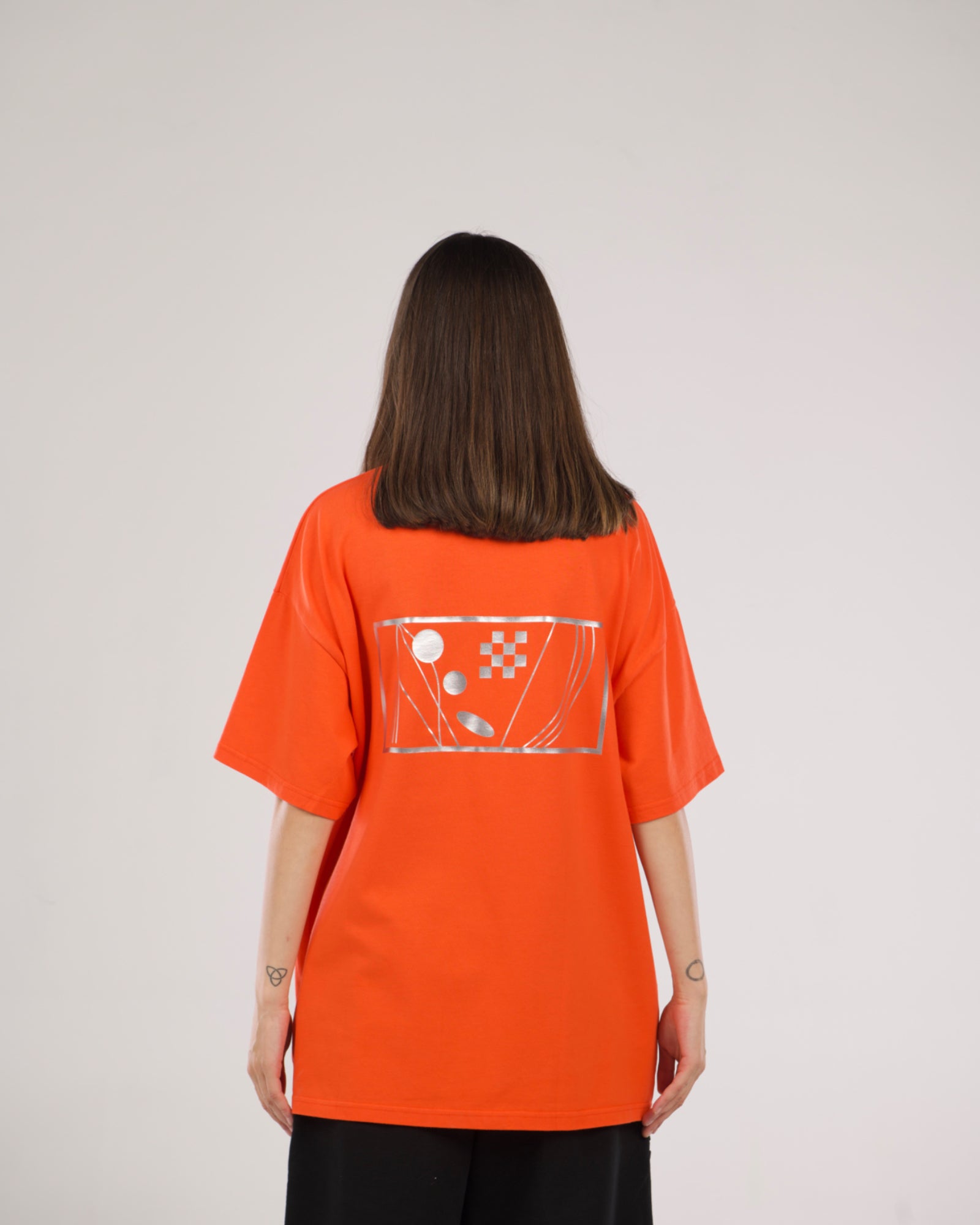 Hot Orange Oversized Tee