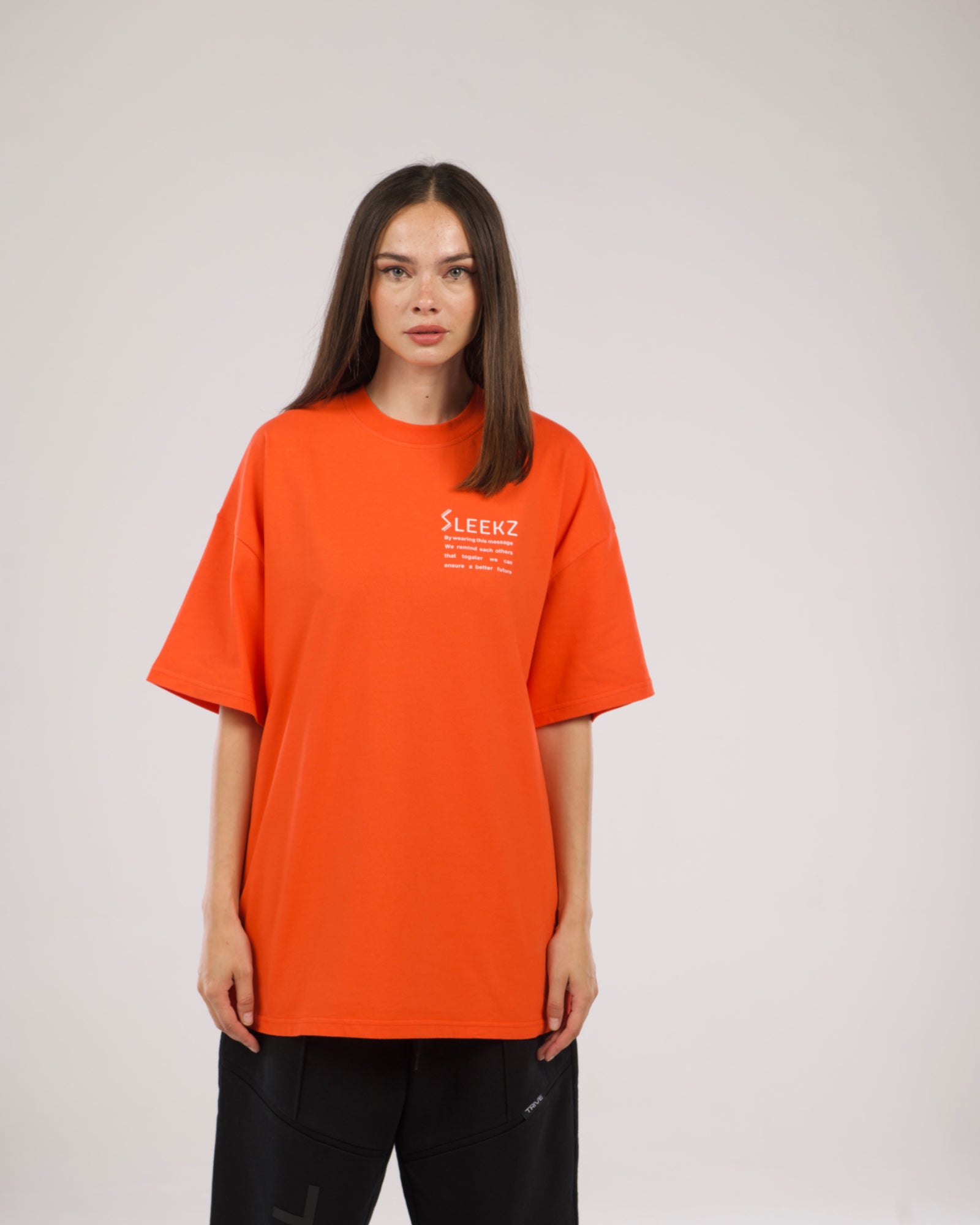 Hot Orange Oversized Tee