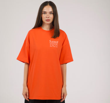 Hot Orange Oversized Tee
