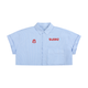 SLEEKZ Striped Boxy Cropped Shirt