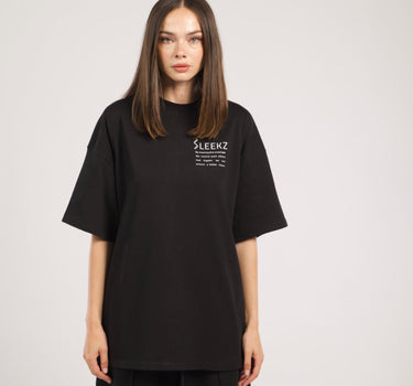 Black sleekz oversized tee - SLEEKZ