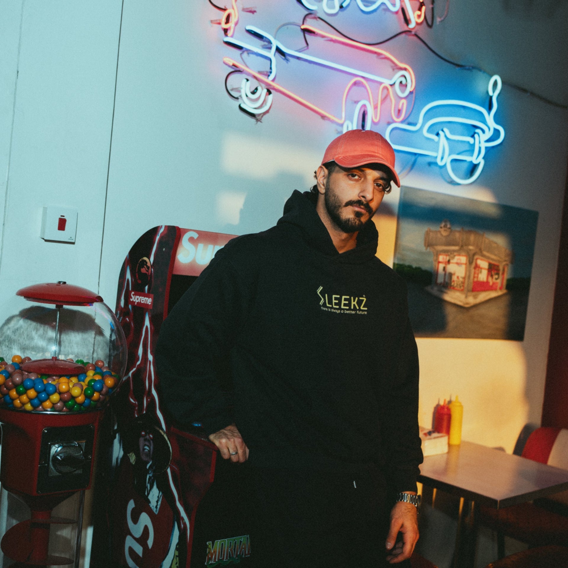 Black vintage hoodie - SLEEKZ
