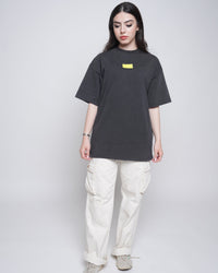 Black vintage Oversized Tee - SLEEKZ