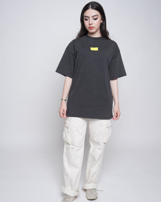 Black vintage Oversized Tee - SLEEKZ