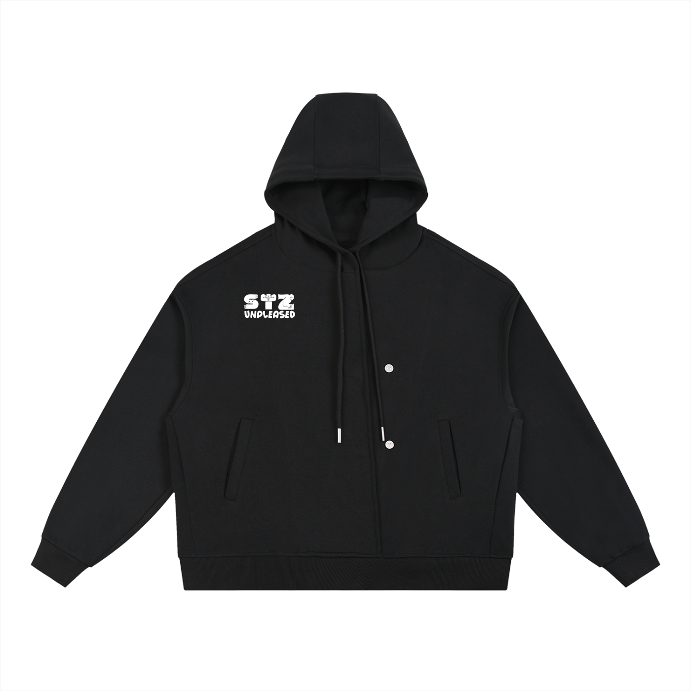 Boxy Placket Hoodie - SLEEKZ