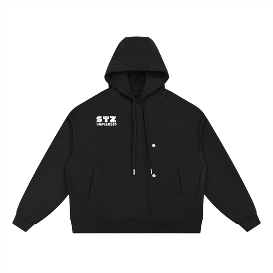 Boxy Placket Hoodie - SLEEKZ
