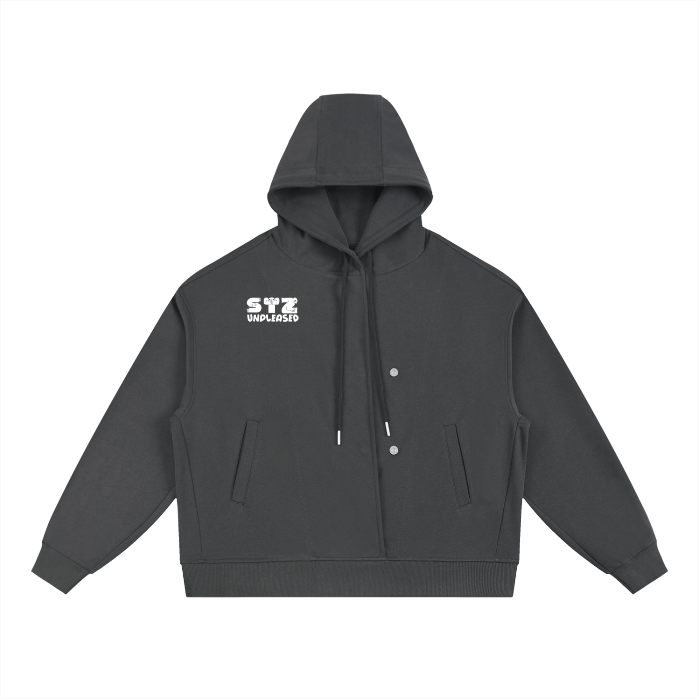 Boxy Placket Hoodie - SLEEKZ