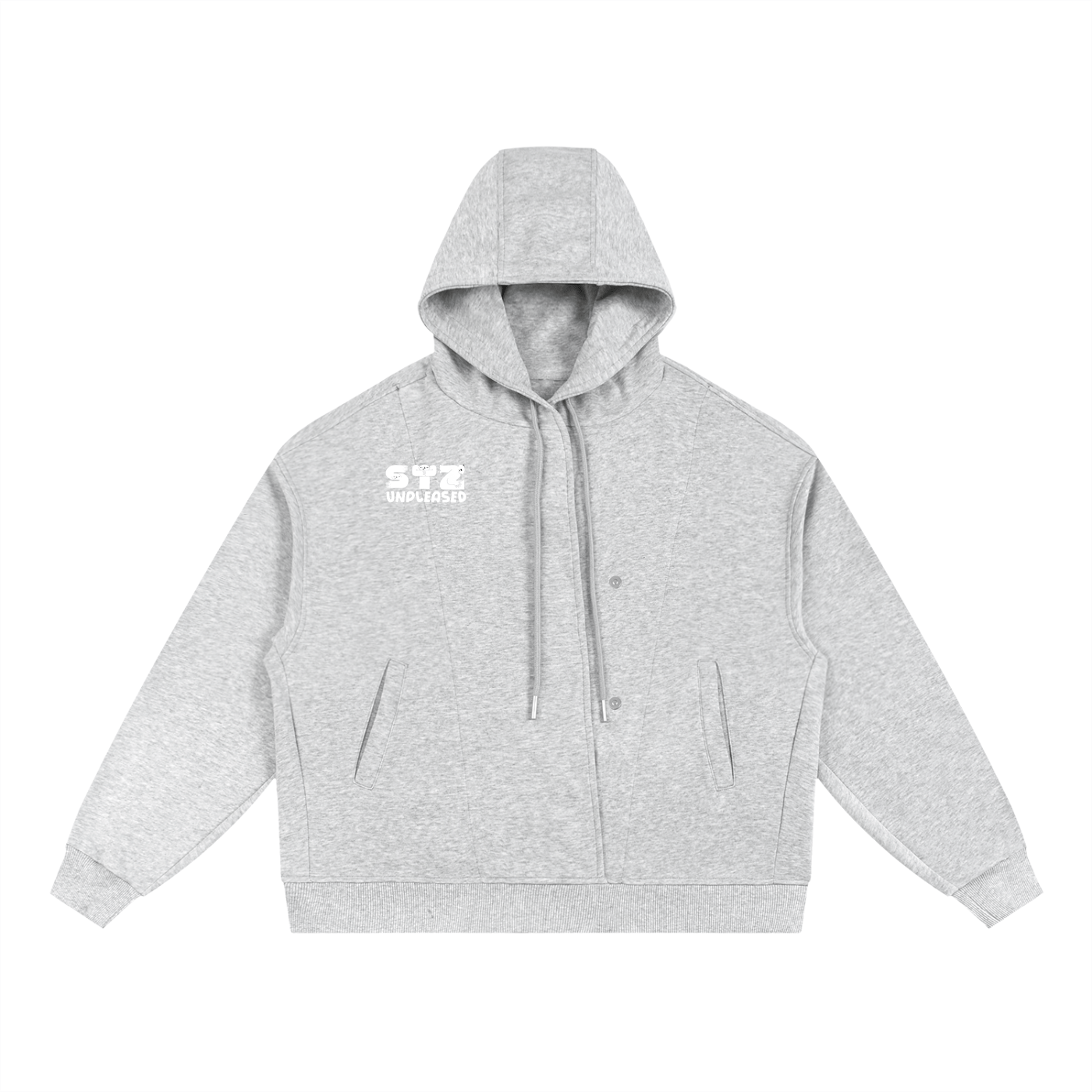 Boxy Placket Hoodie - SLEEKZ