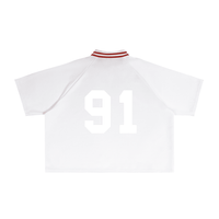 Contrast Lapel Collar Boxy T-Shirt - SLEEKZ