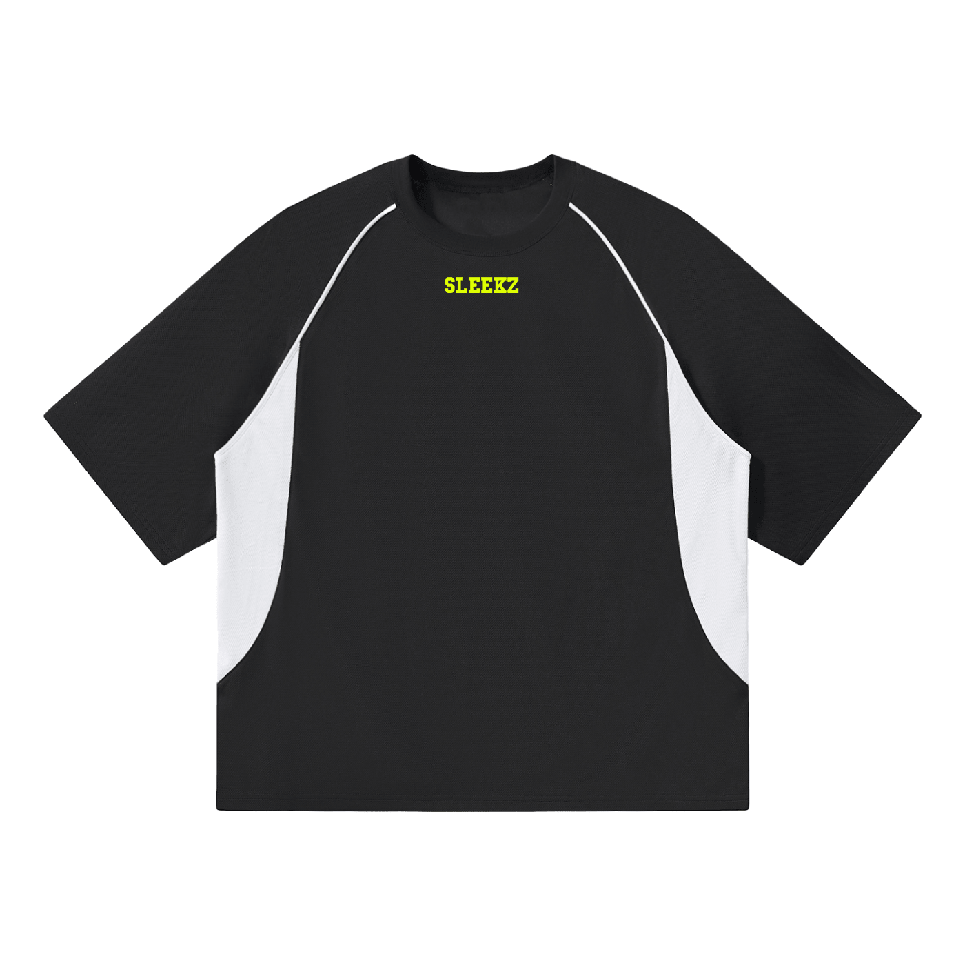 Contrast Piping Panel Raglan T-Shirt - SLEEKZ