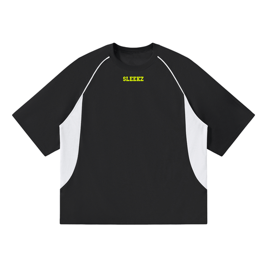 Contrast Piping Panel Raglan T-Shirt - SLEEKZ