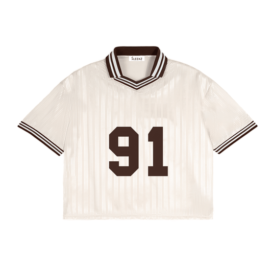 Contrast Stripes Polo Collar T-Shirt - SLEEKZ