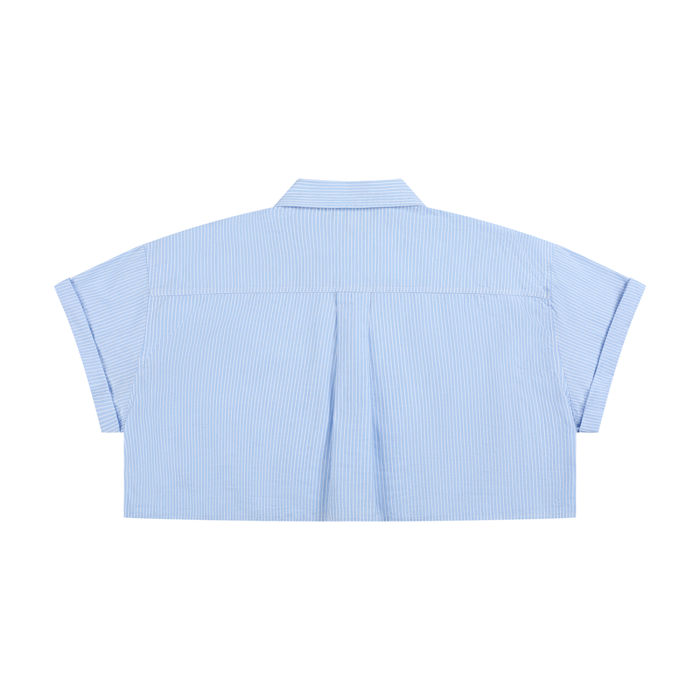 SLEEKZ Striped Boxy Cropped Shirt