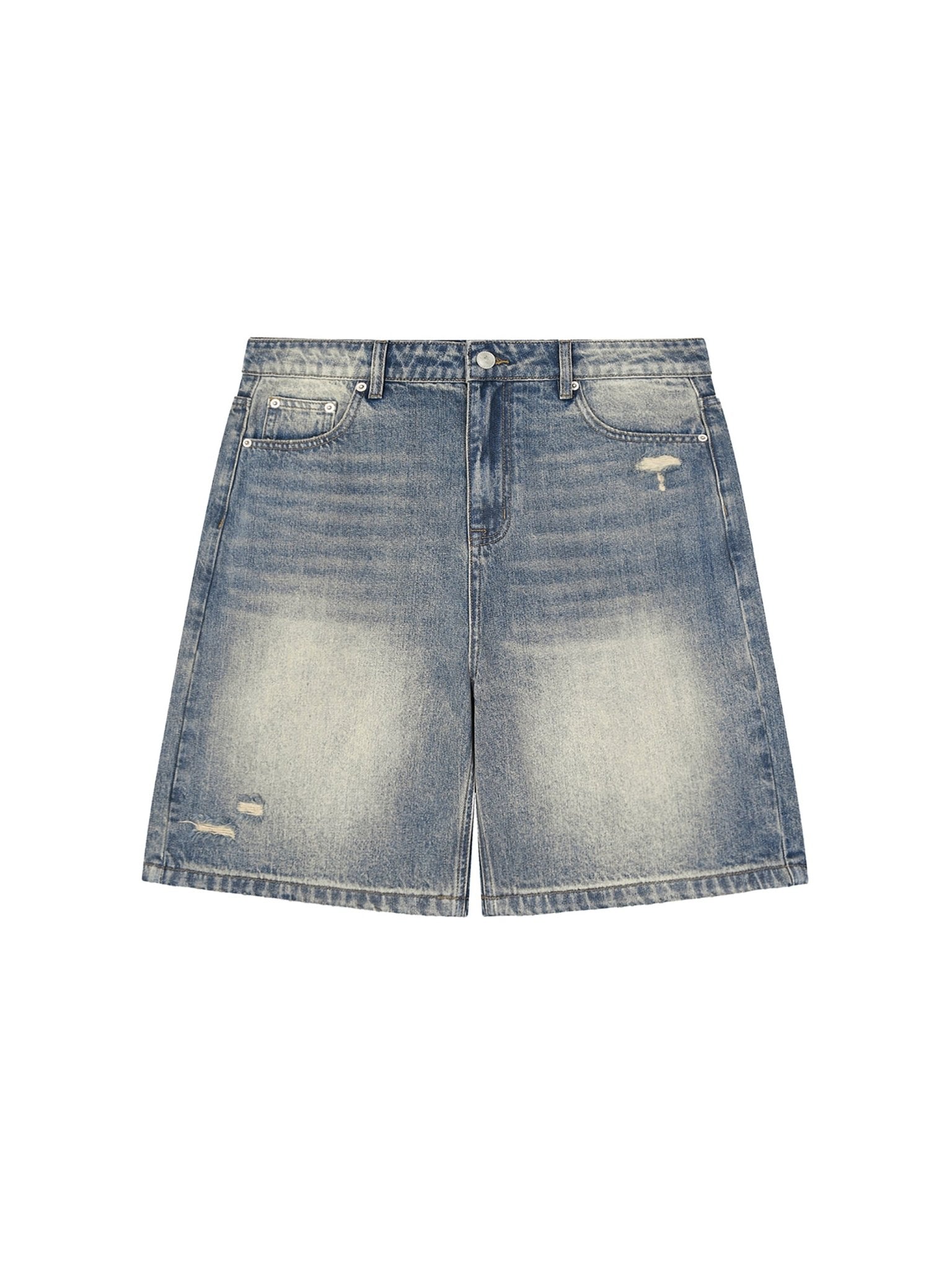 Faded Distressed Baggy Denim Shorts - SLEEKZ