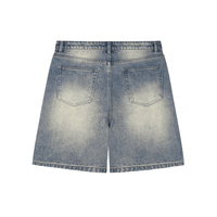 Faded Distressed Baggy Denim Shorts - SLEEKZ