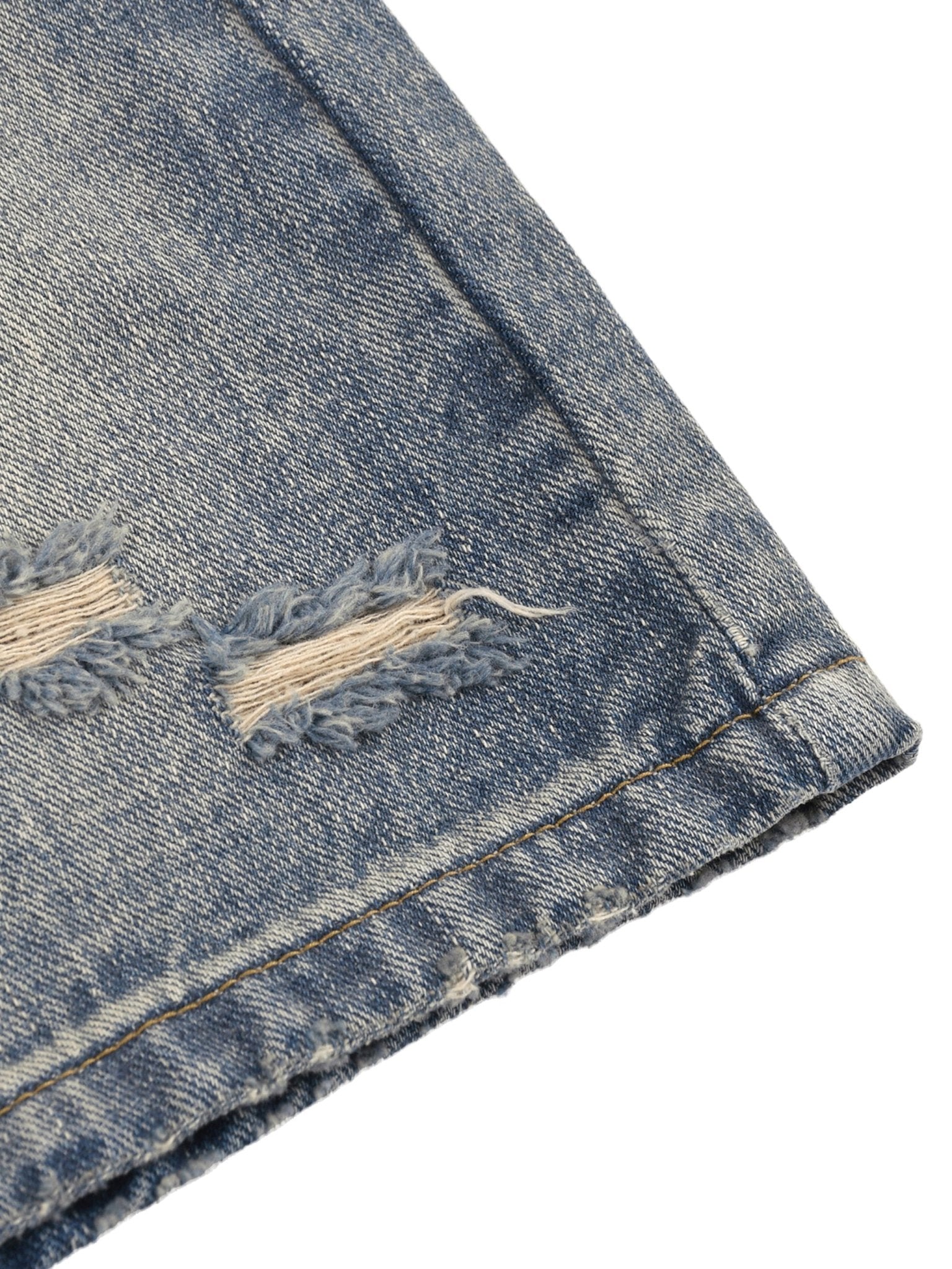Faded Distressed Baggy Denim Shorts - SLEEKZ