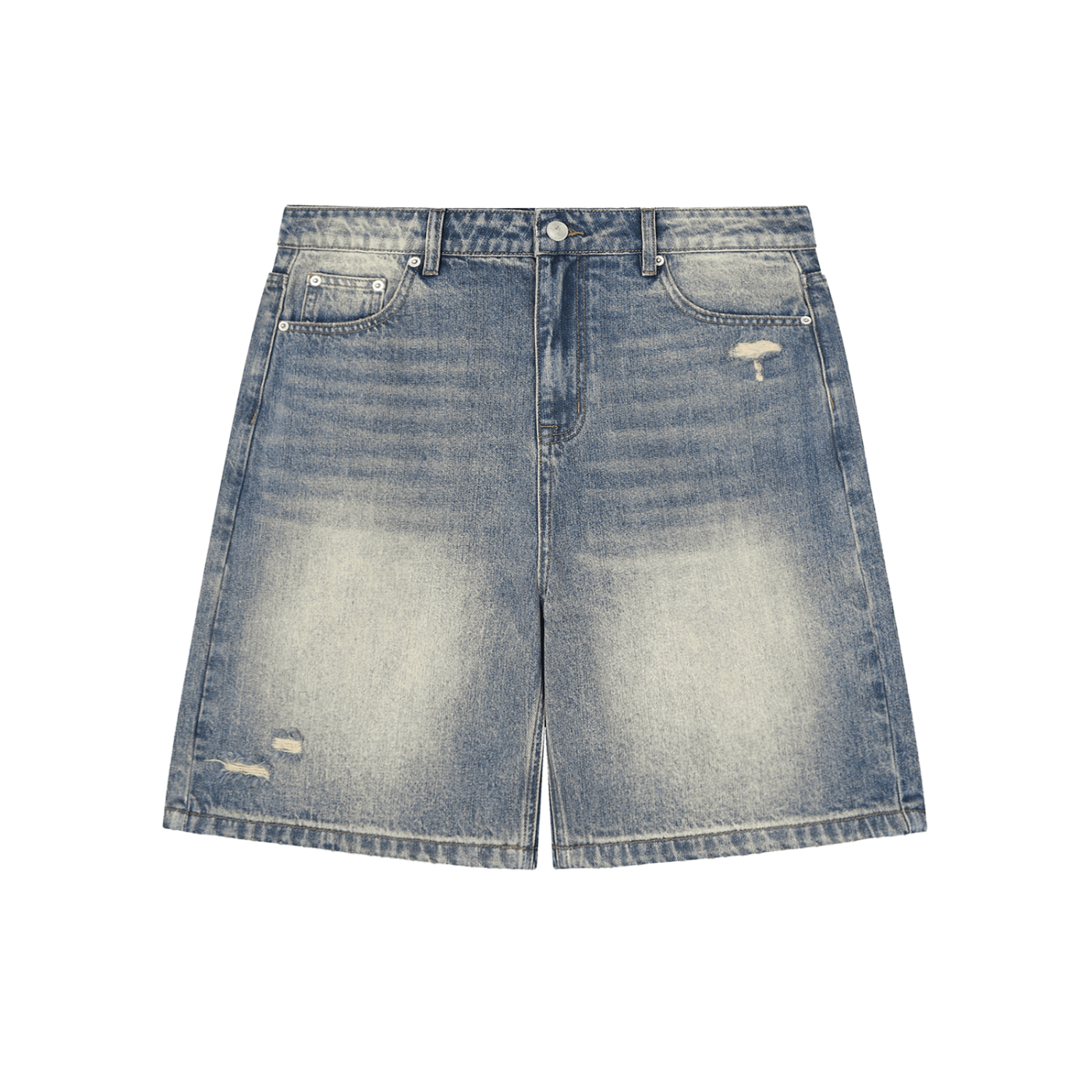 Faded Distressed Baggy Denim Shorts - SLEEKZ