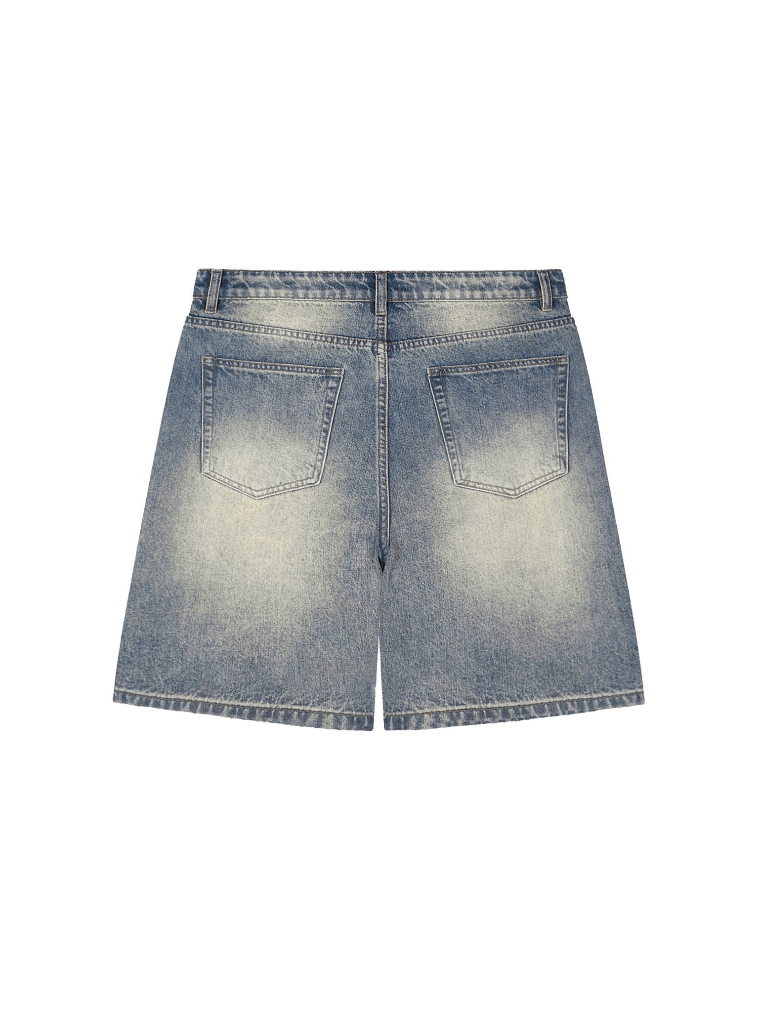 Faded Distressed Baggy Denim Shorts - SLEEKZ