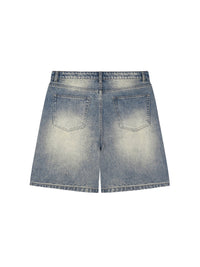 Faded Distressed Baggy Denim Shorts - SLEEKZ