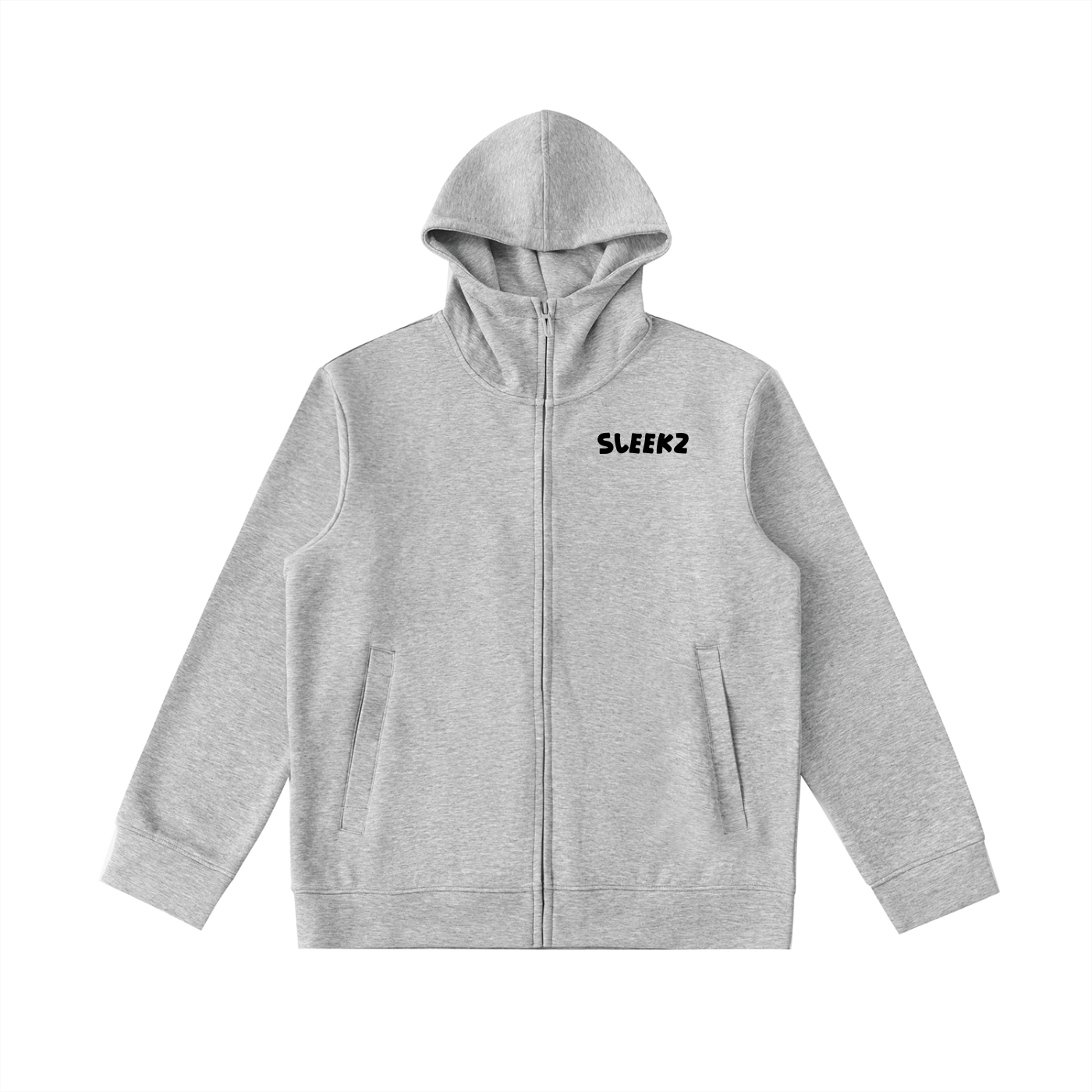 High Neck Zip - Up Hoodie - SLEEKZ