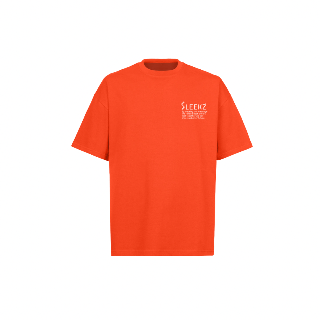 Hot Orange Oversized Tee - SLEEKZ