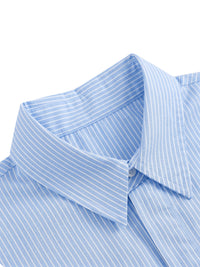 SLEEKZ Striped Boxy Cropped Shirt
