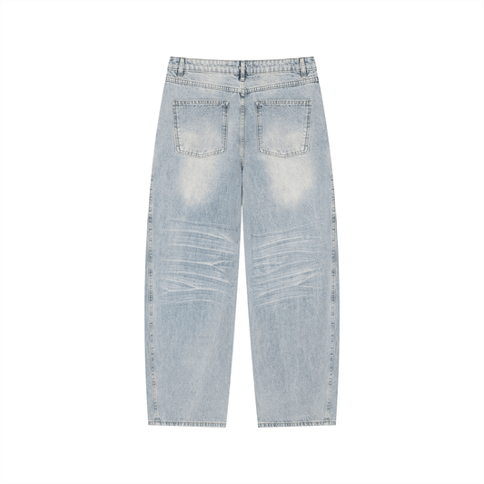 Men’s Enzyme Wash Wide Leg Jeans - SLEEKZ