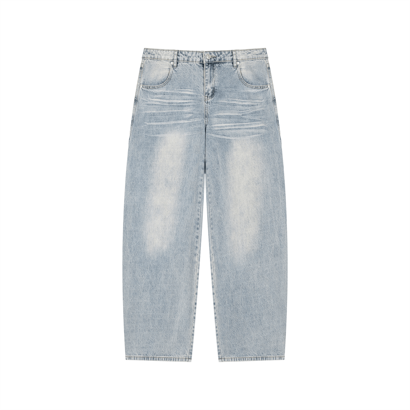 Men’s Enzyme Wash Wide Leg Jeans - SLEEKZ