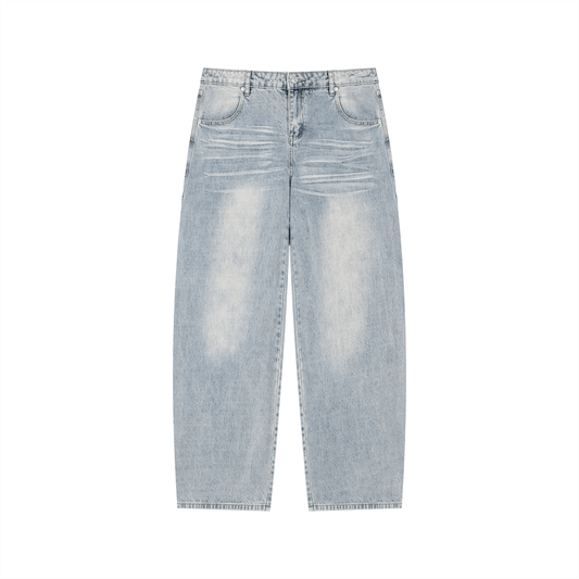 Men’s Enzyme Wash Wide Leg Jeans - SLEEKZ