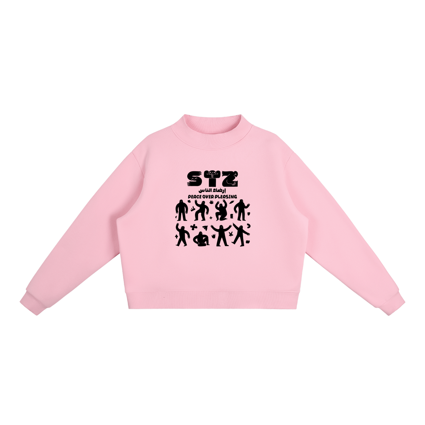 Mock - Neck Crew Sweatshirt - SLEEKZ