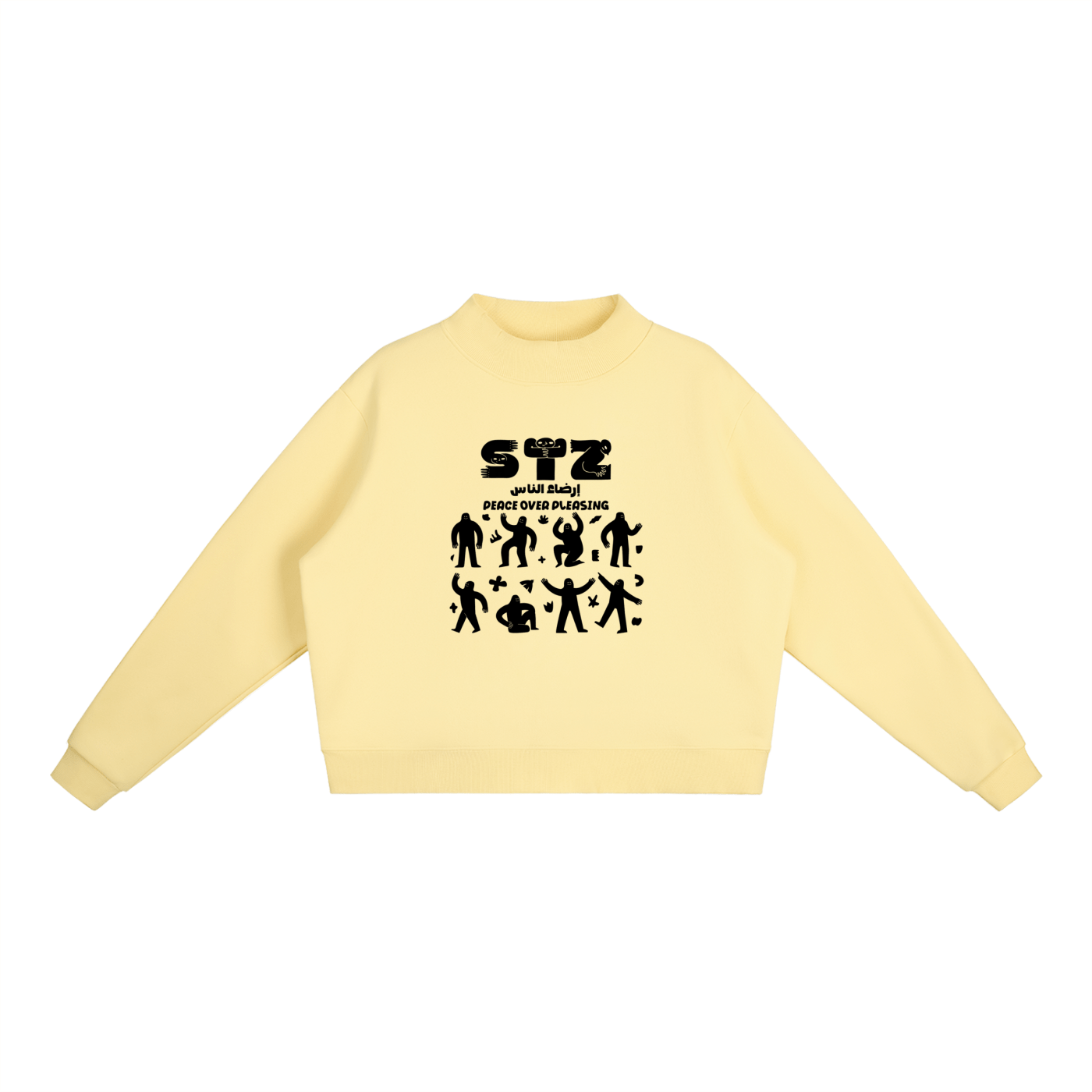 Mock - Neck Crew Sweatshirt - SLEEKZ