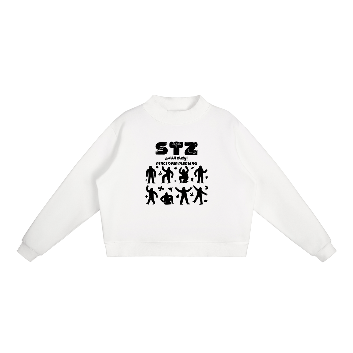 Mock - Neck Crew Sweatshirt - SLEEKZ