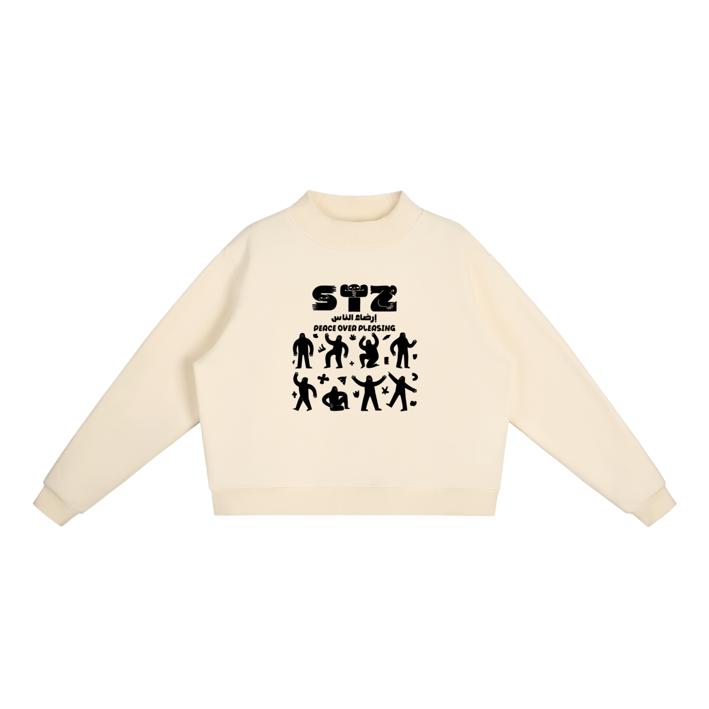 Mock - Neck Crew Sweatshirt - SLEEKZ