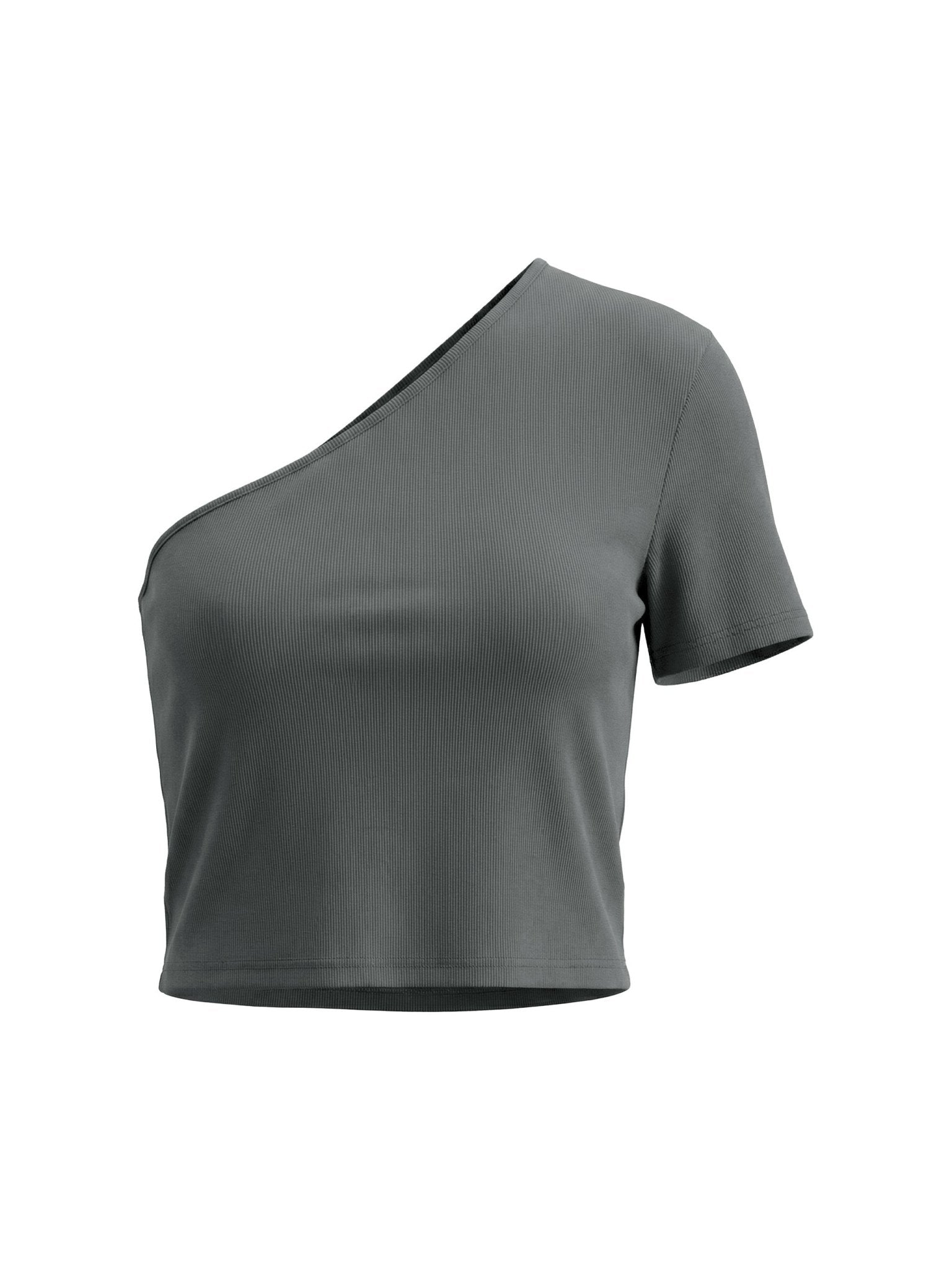 One - Shoulder Crop T-Shirt | SLEEKZ Signature - SLEEKZ