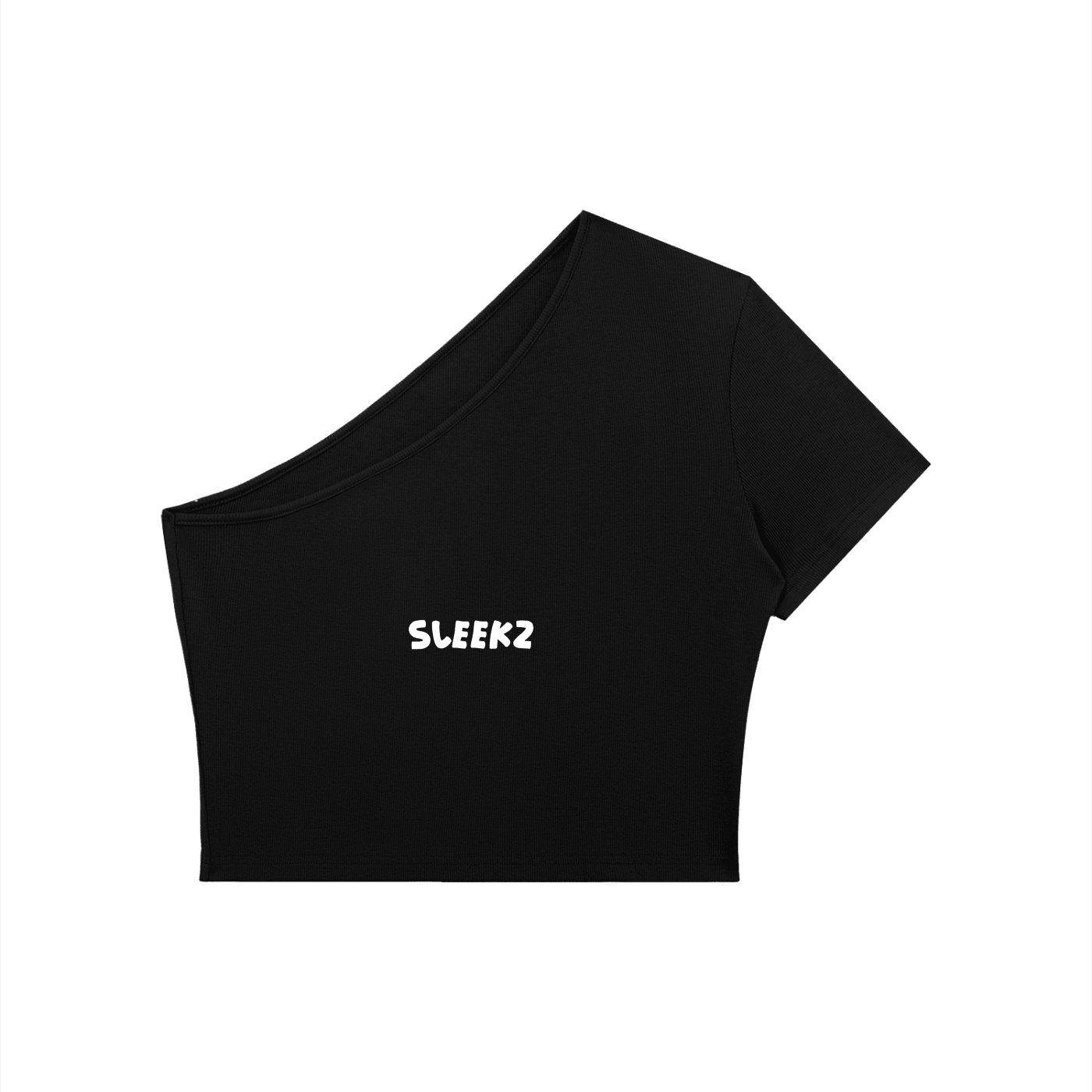 One - Shoulder Crop T-Shirt | SLEEKZ Signature - SLEEKZ