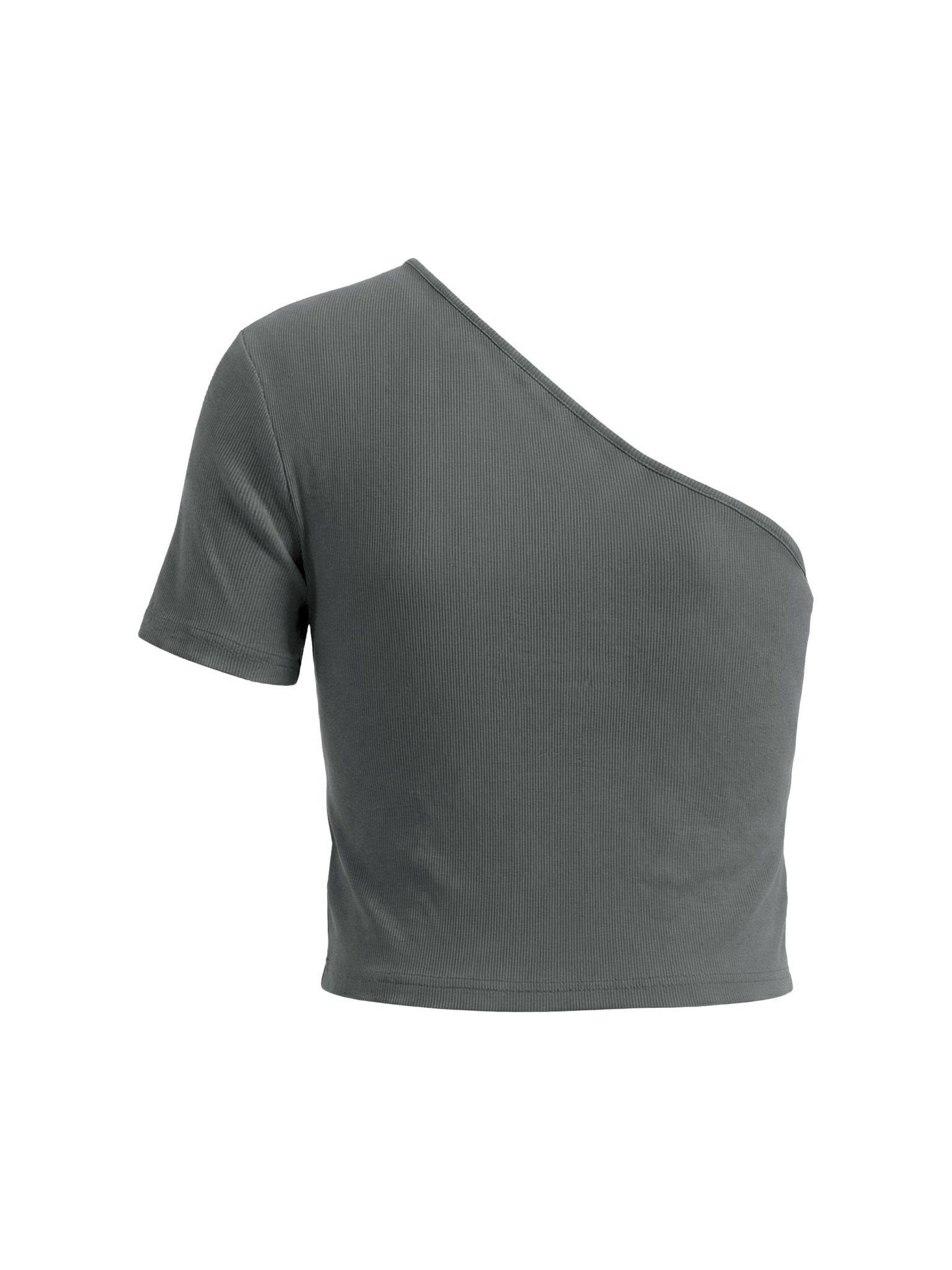 One - Shoulder Crop T-Shirt | SLEEKZ Signature - SLEEKZ