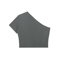 One - Shoulder Crop T-Shirt | SLEEKZ Signature - SLEEKZ