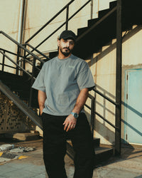 Pigment grey Oversized Boxy Tee - SLEEKZ