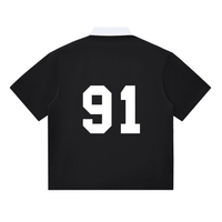 SLEEKZ '91' Contrast Polo | Varsity Boxy Edition - SLEEKZ