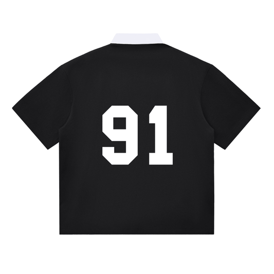 SLEEKZ '91' Contrast Polo | Varsity Boxy Edition - SLEEKZ