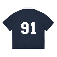 SLEEKZ '91' Contrast Polo | Varsity Boxy Edition - SLEEKZ