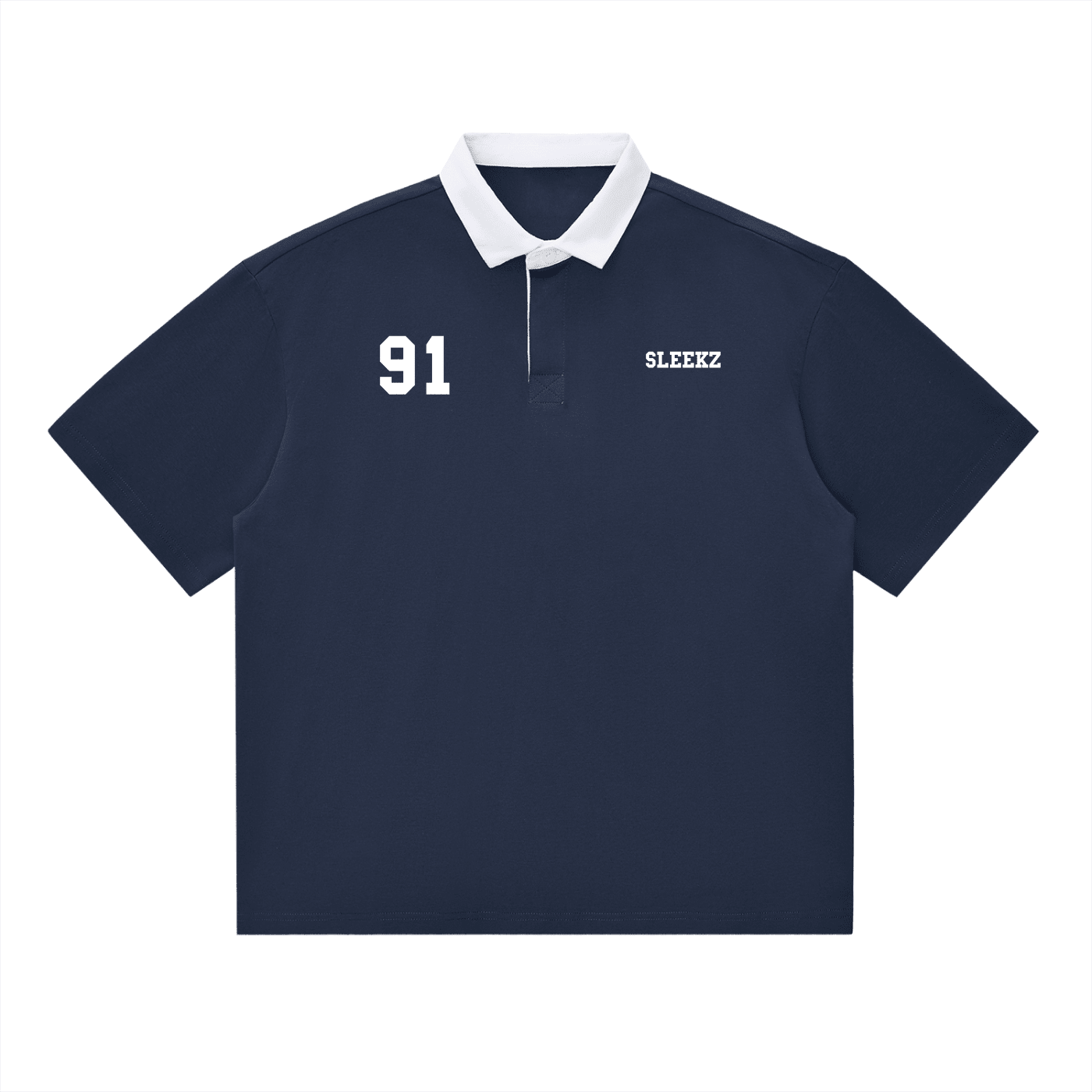 SLEEKZ '91' Contrast Polo | Varsity Boxy Edition - SLEEKZ