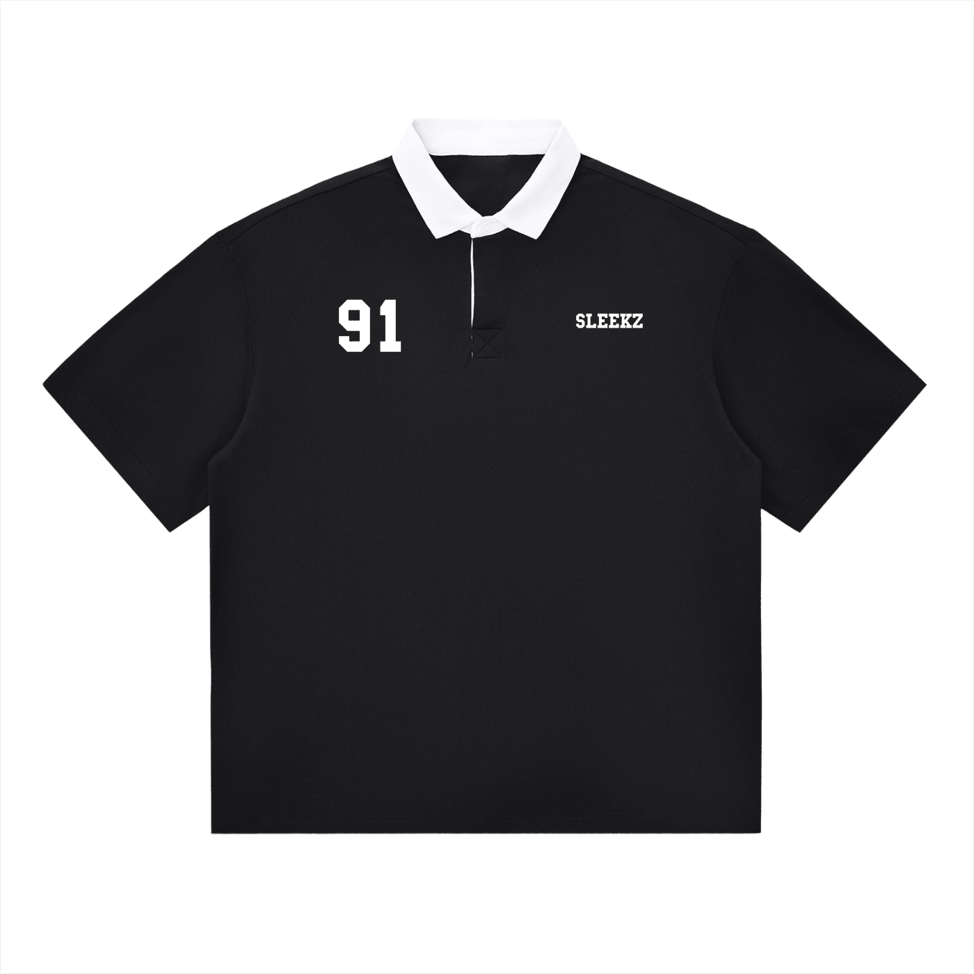 SLEEKZ '91' Contrast Polo | Varsity Boxy Edition - SLEEKZ