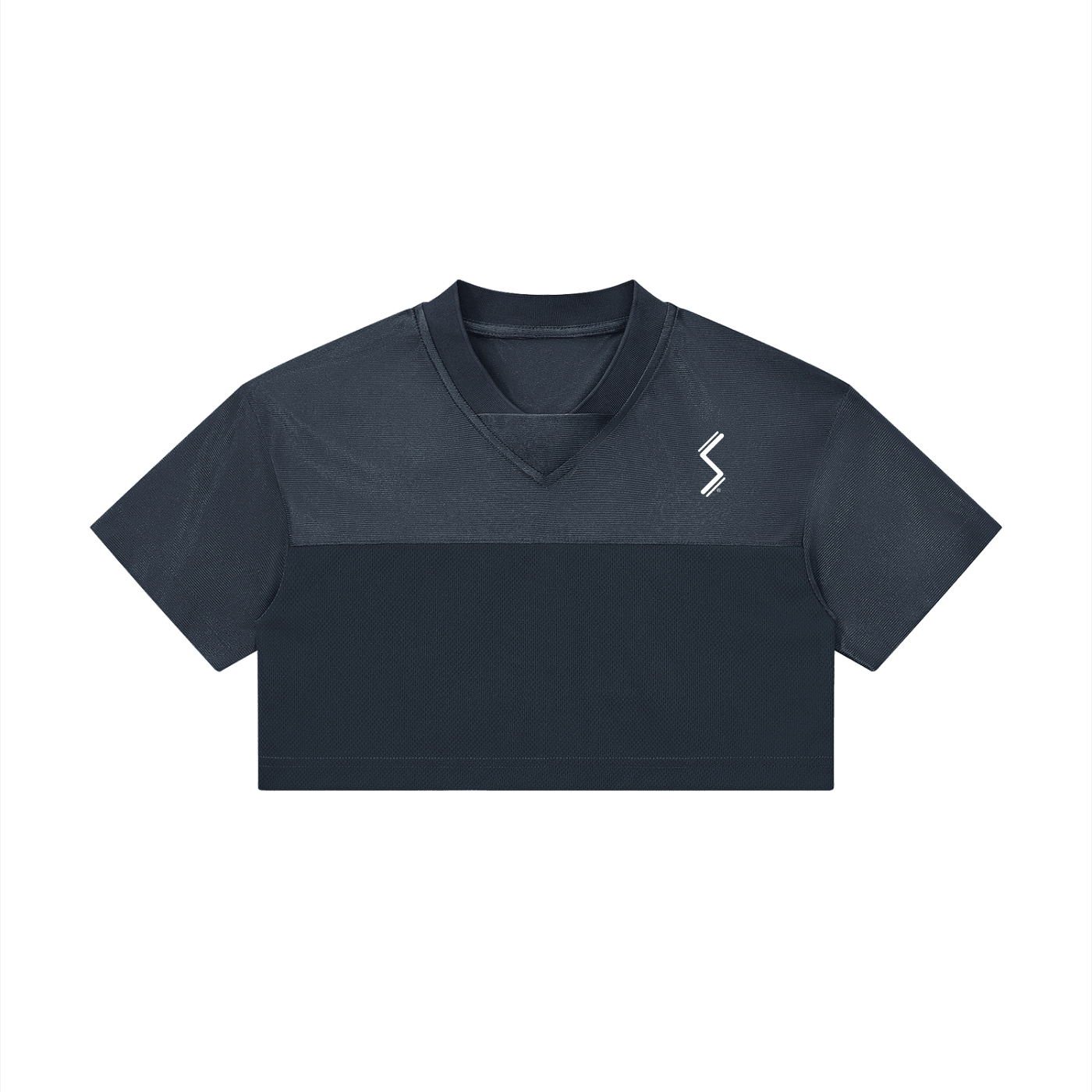 SLEEKZ Cropped Paneled V-Neck Jersey - SLEEKZ