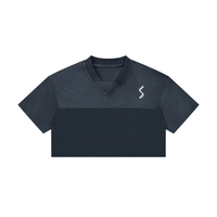 SLEEKZ Cropped Paneled V-Neck Jersey - SLEEKZ