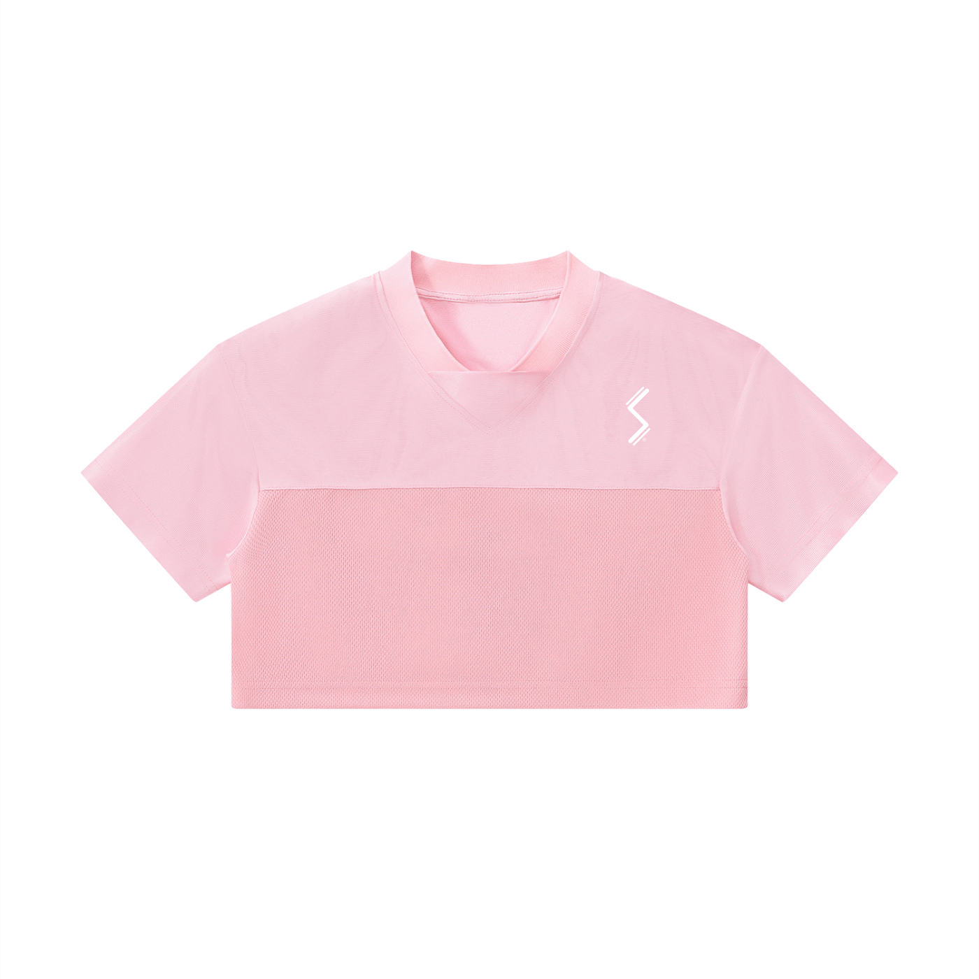 SLEEKZ Cropped Paneled V-Neck Jersey - SLEEKZ