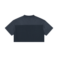 SLEEKZ Cropped Paneled V-Neck Jersey - SLEEKZ